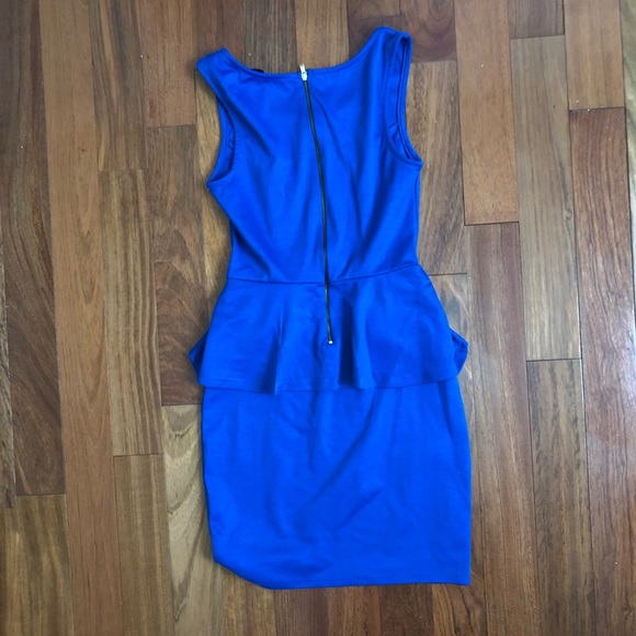 mandee Dresses Mandee Peplum Dress Royal Blue Poshmark